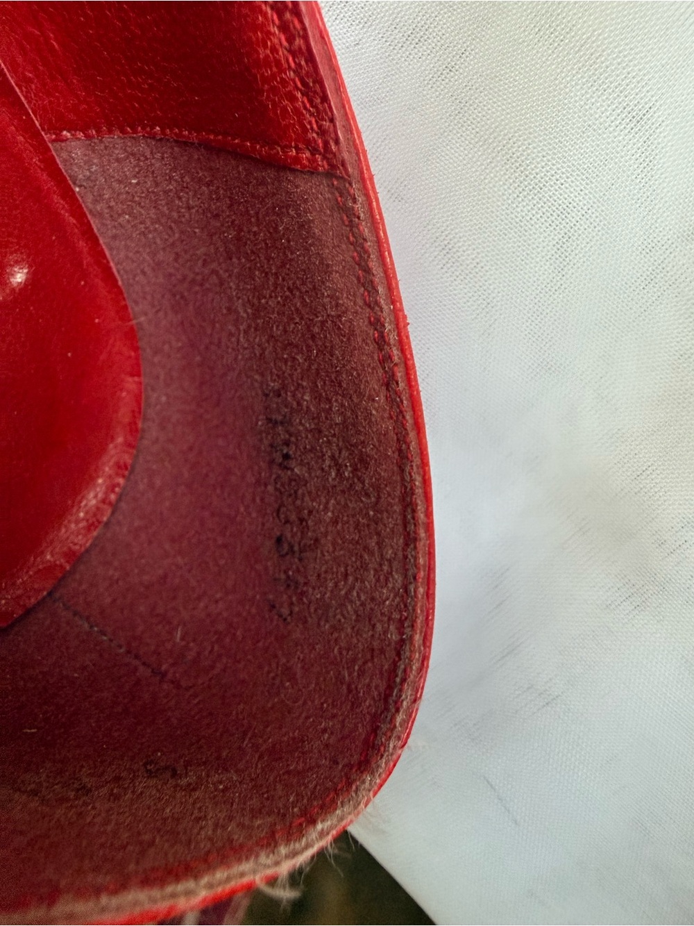 Vintage Stuart Weitzman for Mr. Seymour Red Woven Leather Kitten Heel Pumps - Picture 8 of 8